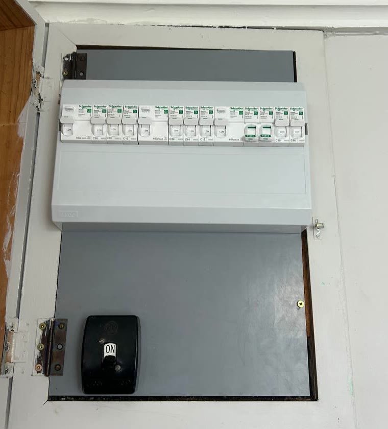 New Schneider switchboard with RCD protection after the upgrade by First Tech Electrical